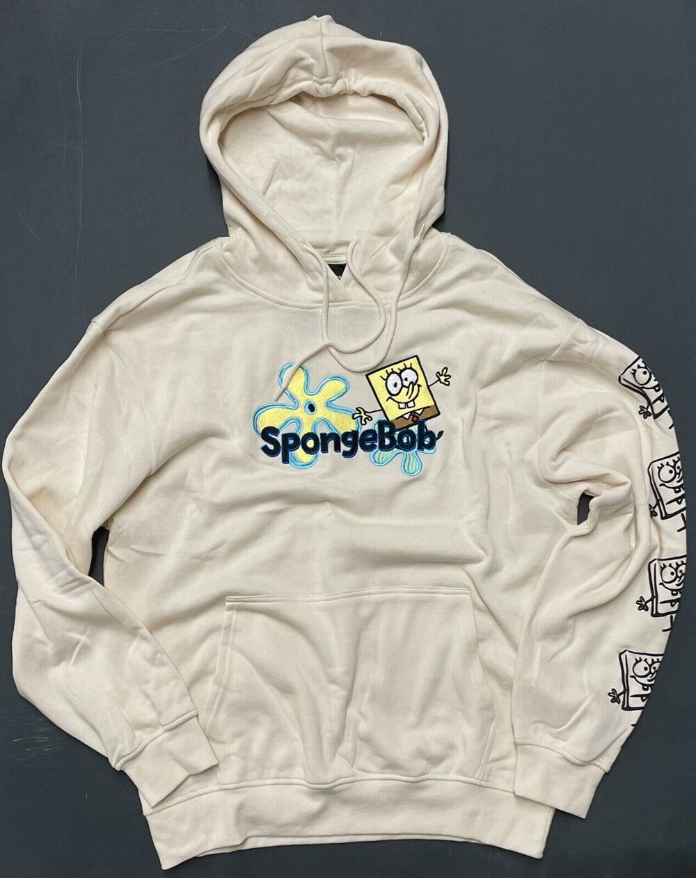 Spongebob Squarepants Hoodie Mens Size L Embroidered Sweatshirt Patrick LARGE